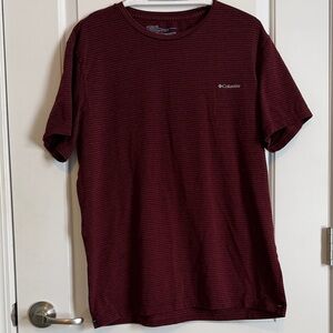 Columbia Men's Burgundy Striped Tee